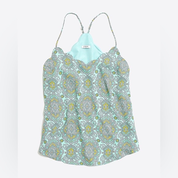 J. Crew Scalloped Paisley Cami Top - Picture 1 of 7
